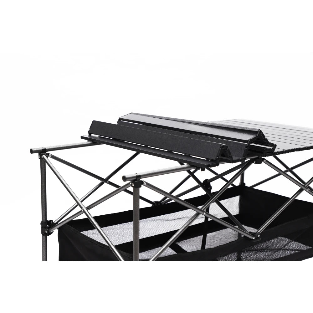 1-Piece Folding Outdoor Aluminum Roll-Up Table with Carrying Bag