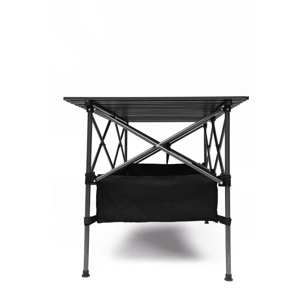 1-Piece Folding Outdoor Aluminum Roll-Up Table with Carrying Bag