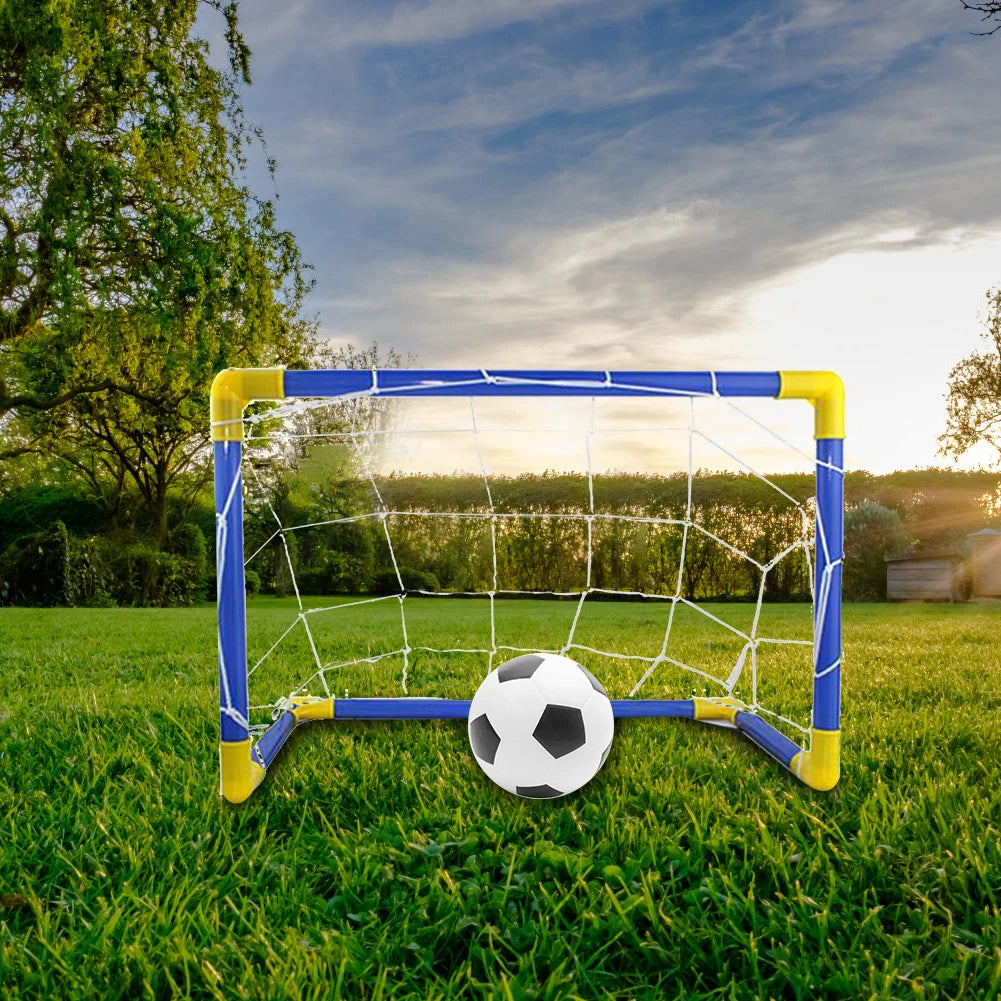Foldable Kids Soccer Goal Set with Pump