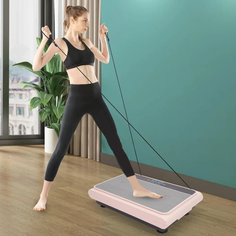 Vibration Plate Exercise Machine with LCD – Pink