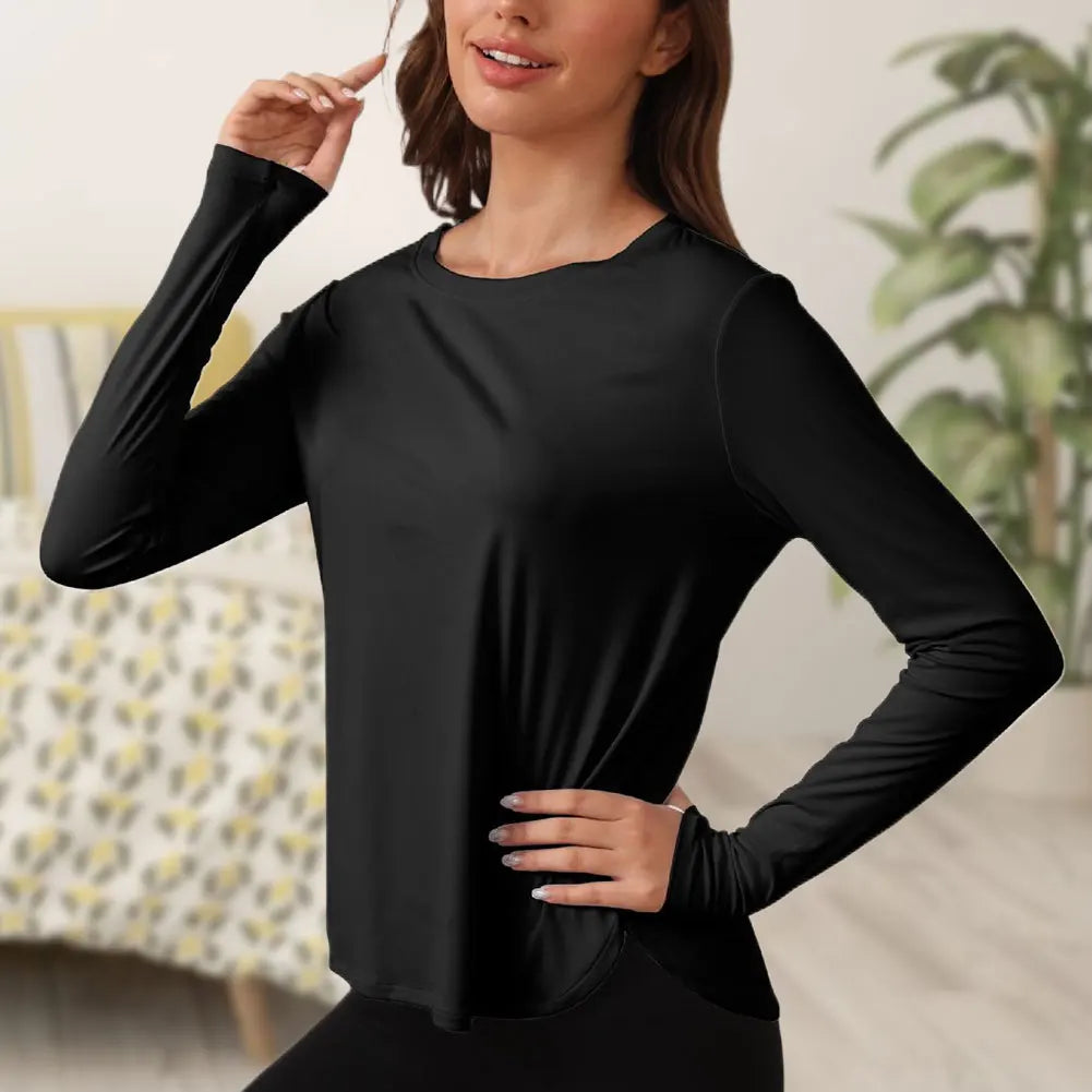 Women's Long Sleeve Sun Shirt – Quick Dry Workout Top