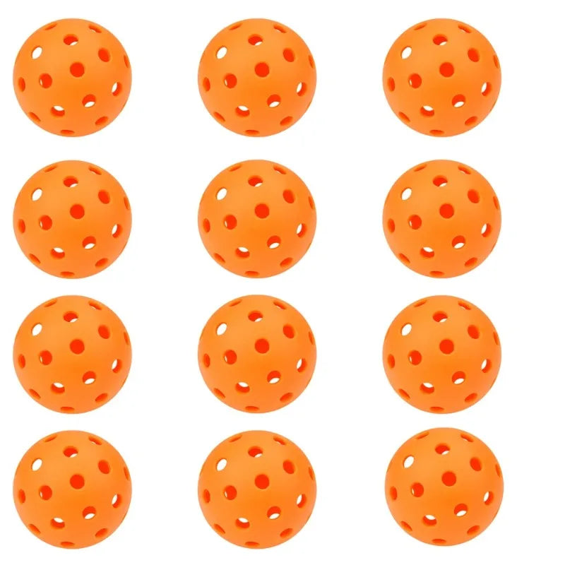 6/12pcs Indoor Pickleball Balls – 40-Hole, 72mm