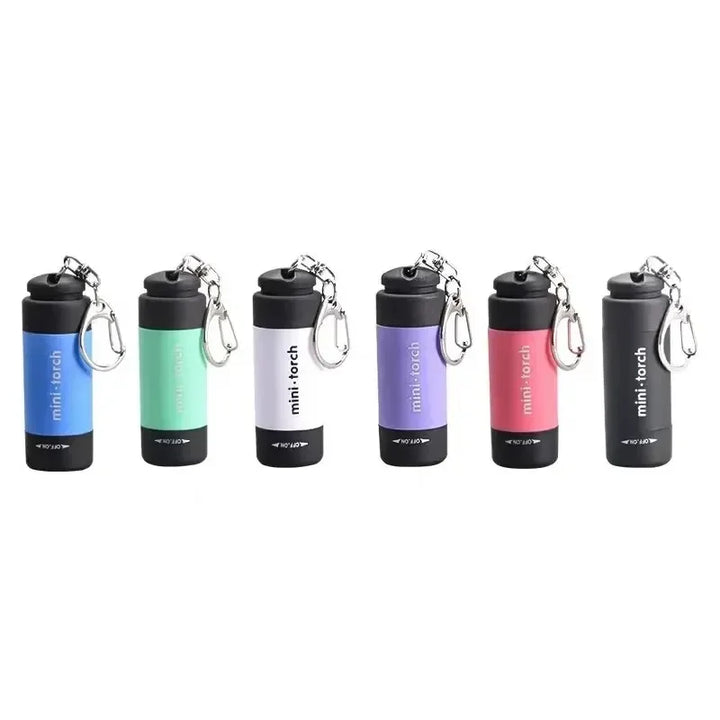 Mini LED USB Rechargeable Keychain Flashlight