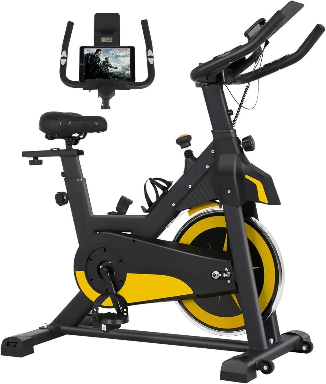 Fitness Training Bike with LCD Monitor & Cushioned Seat