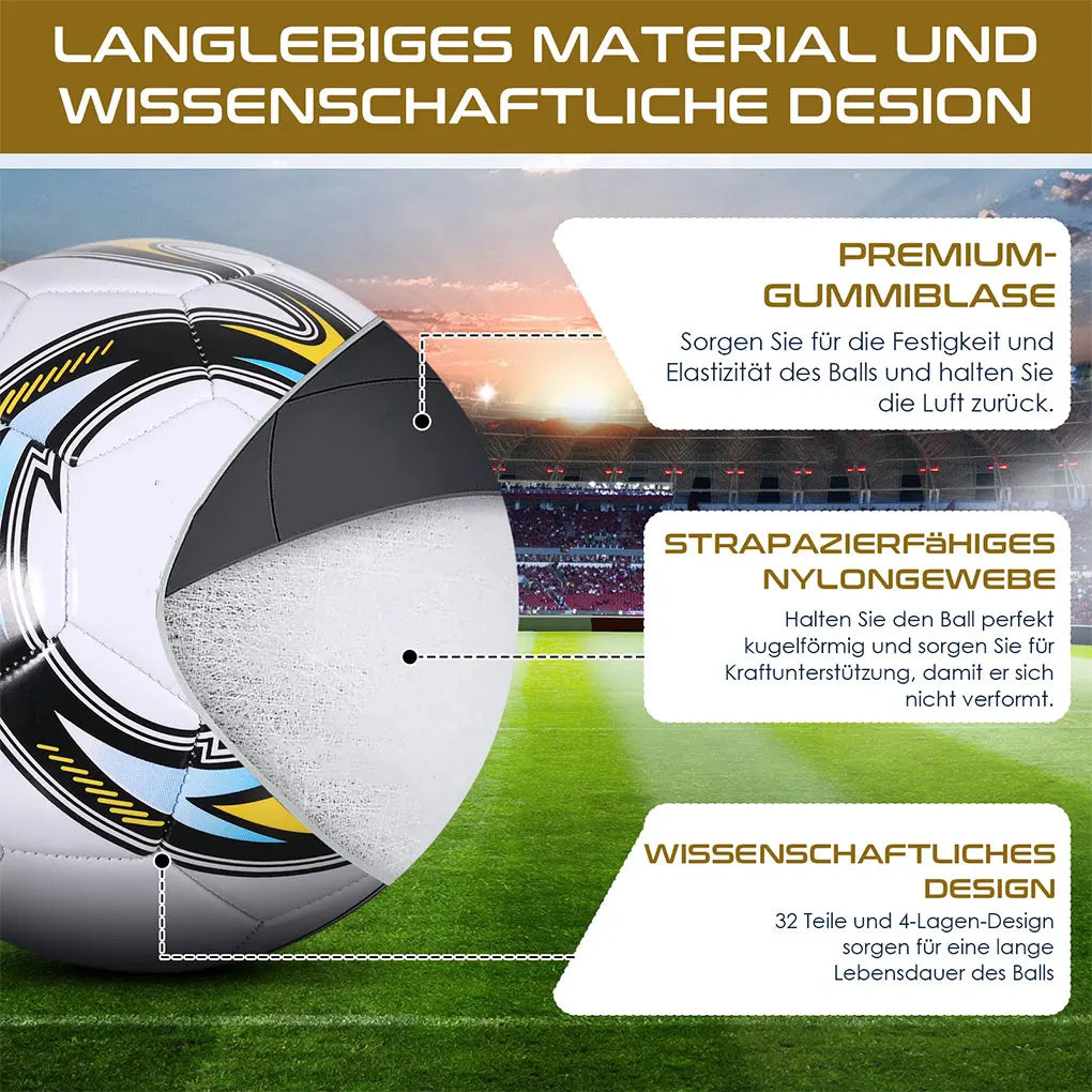 Official Size 5 World Football – PVC Machine Sewn