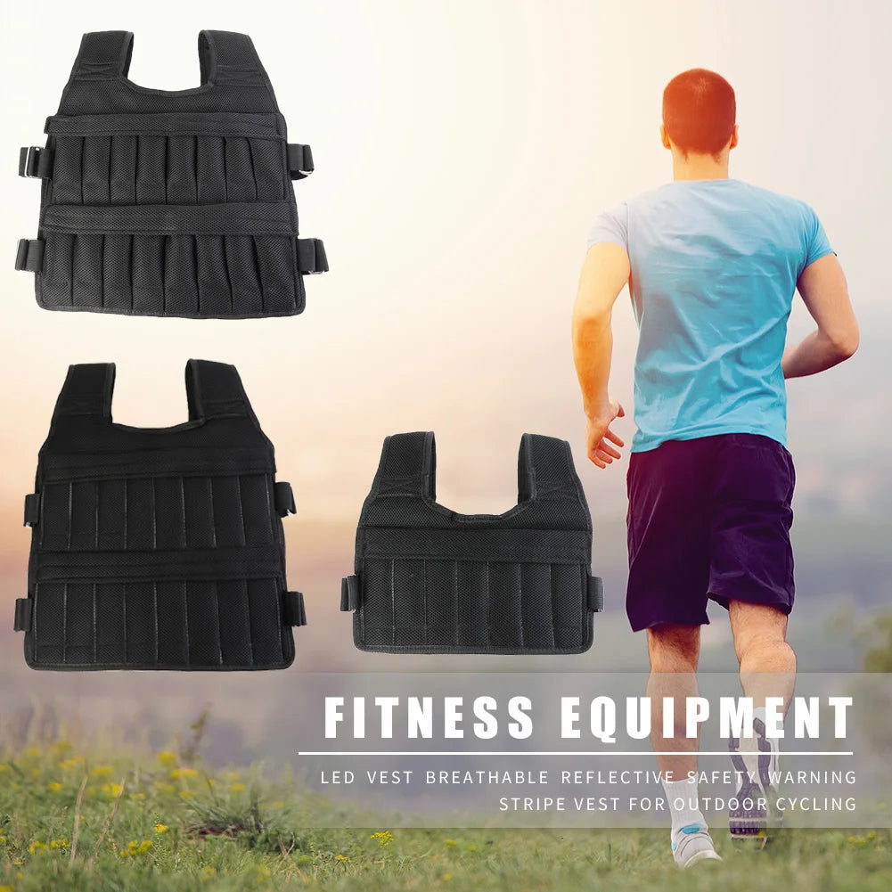 Adjustable Weight Training Vest – Empty Fitness Jacket (3/15/35kg Capacity)