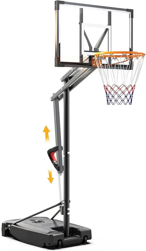8.5ft Adjustable Portable Basketball Hoop with Wheels