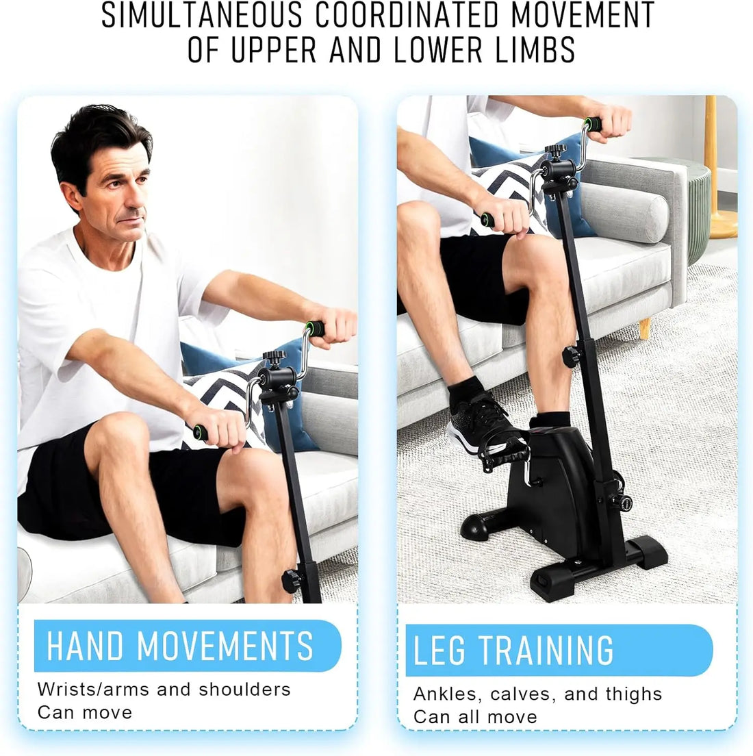 Pedal Exerciser Bike for Hand, Arm, Leg & Knee