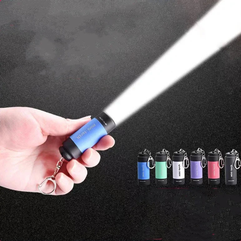 Mini LED USB Rechargeable Keychain Flashlight