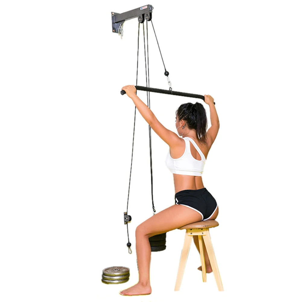 DIY Rotatable Steel Wire Rope Roller for Weight Training