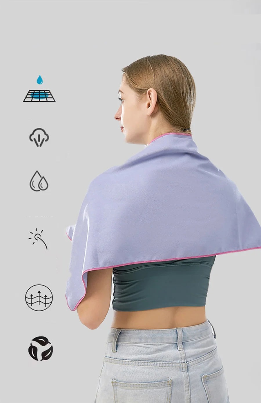 Quick-Dry Sports Towel – 40x80cm for Camping, Gym, Yoga & Outdoor Use