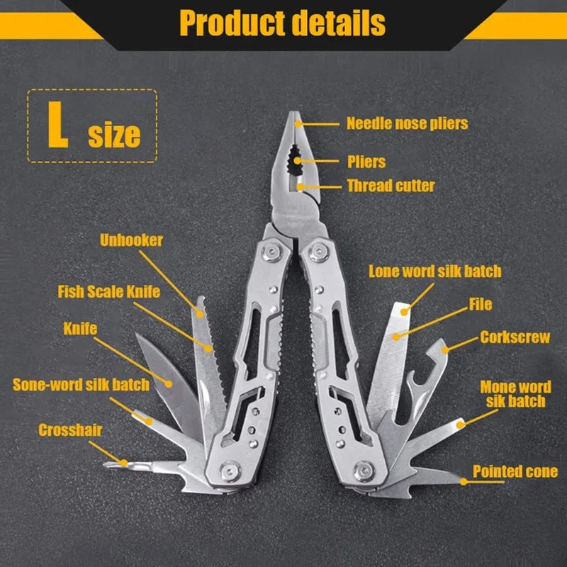 Outdoor Multitool Folding Survival Knife & Pliers