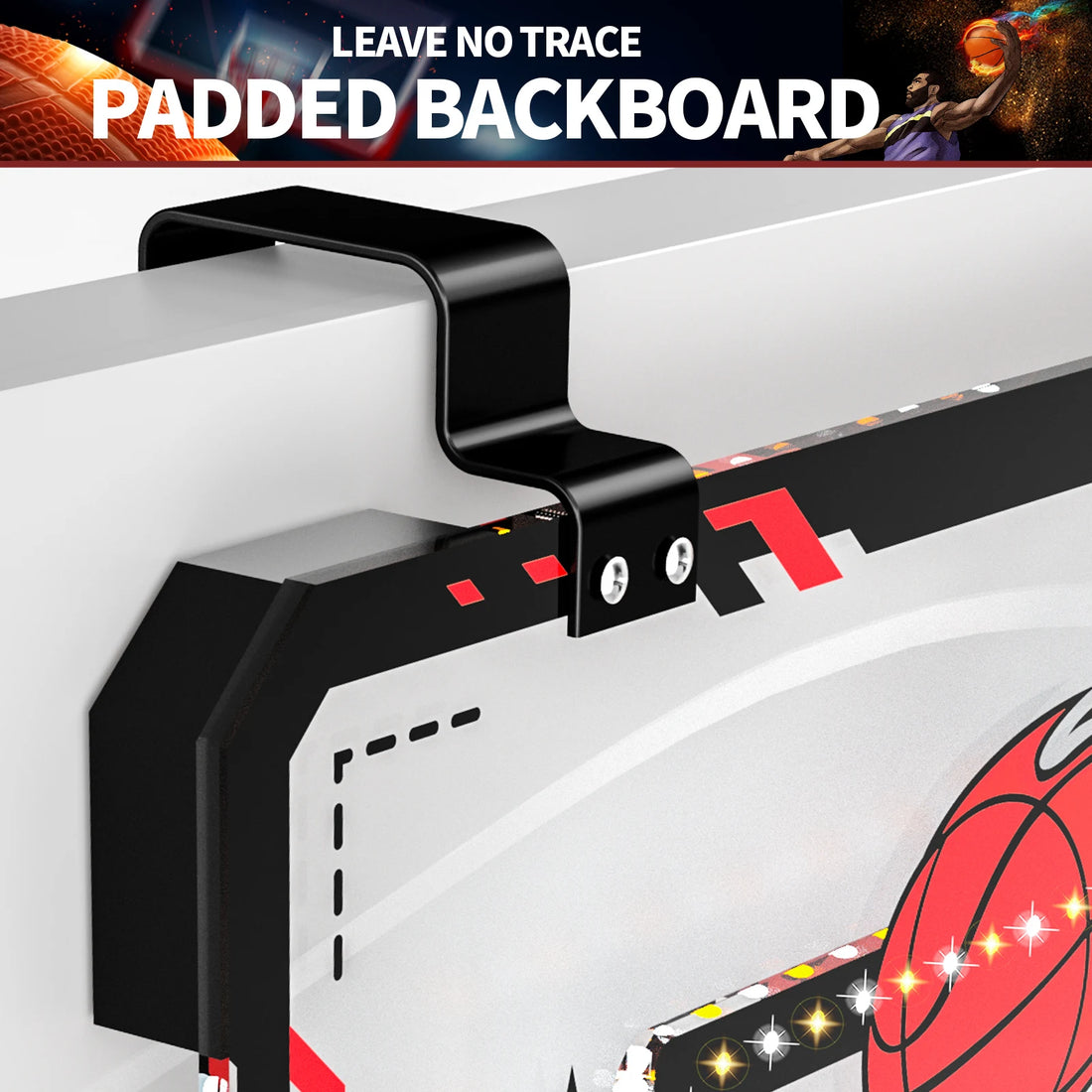 Indoor Mini Basketball Hoop Set with Electronic Scoreboard