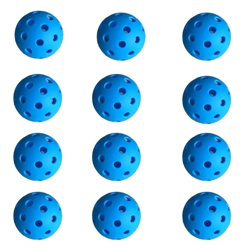 6/12pcs Indoor Pickleball Balls – 40-Hole, 72mm