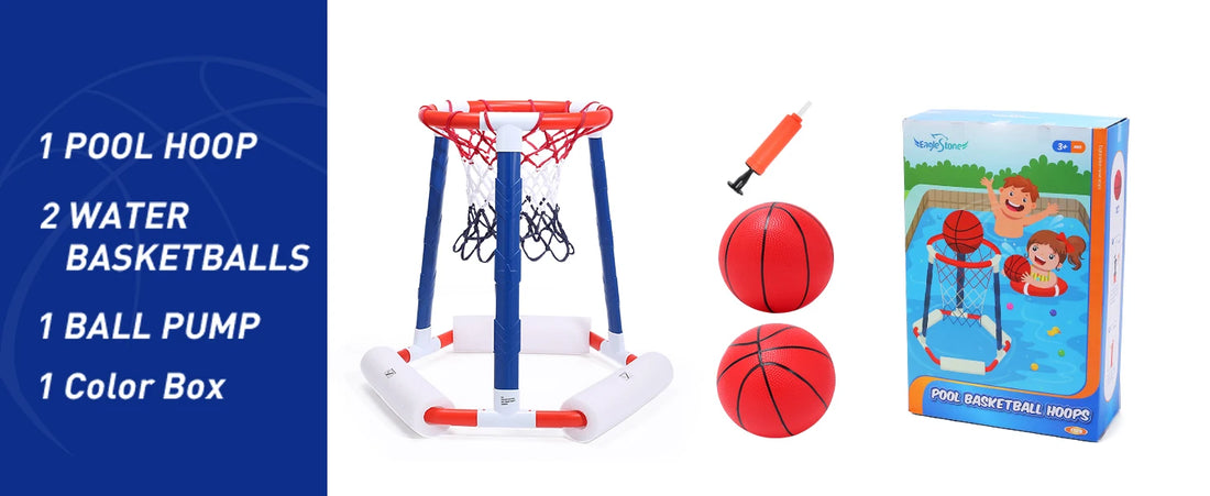 EagleStone Inflatable Pool Basketball Set