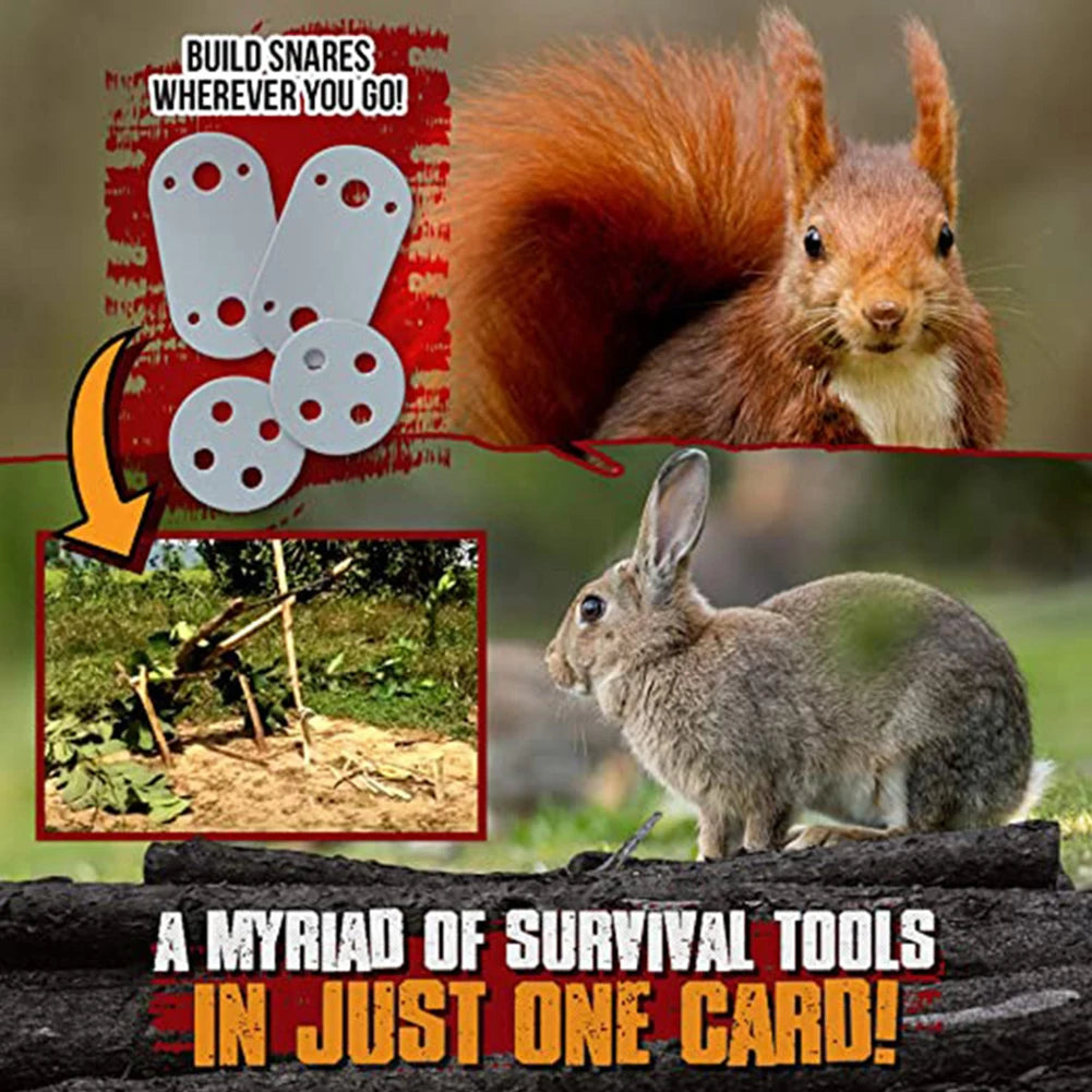 Portable Outdoor EDC Survival Fishing Hook Card