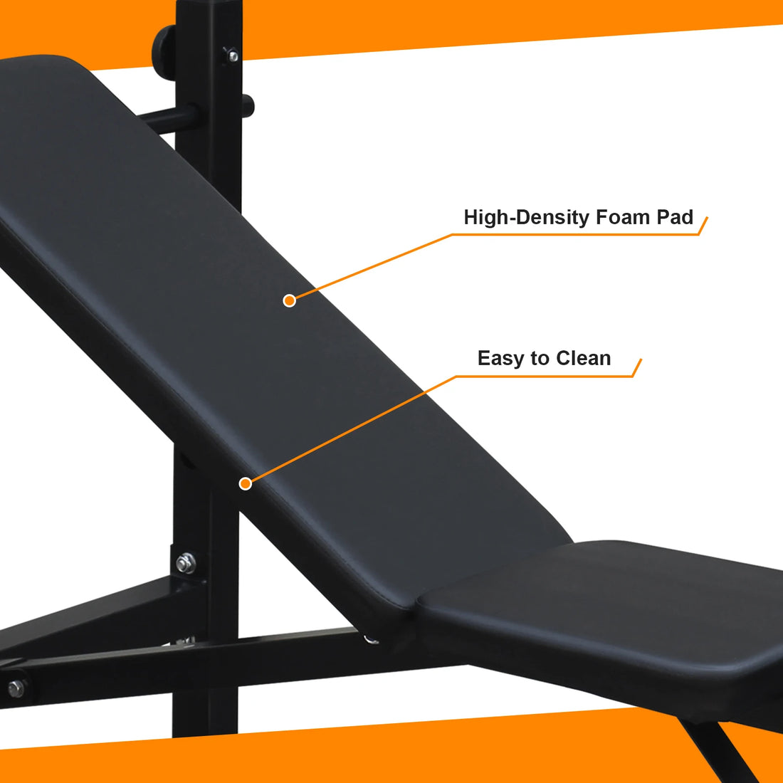 Weight Bench Press Set with Squat Rack – Home Gym Strength Training