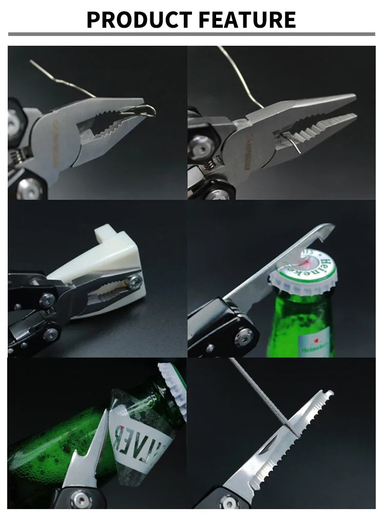Outdoor Multitool Folding Survival Knife & Pliers