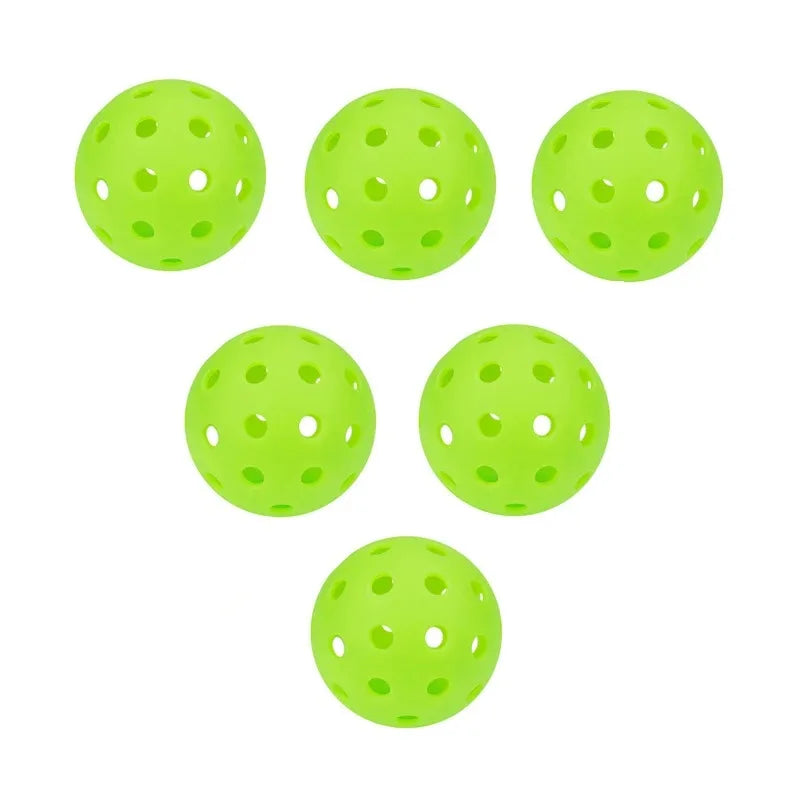 6/12pcs Indoor Pickleball Balls – 40-Hole, 72mm