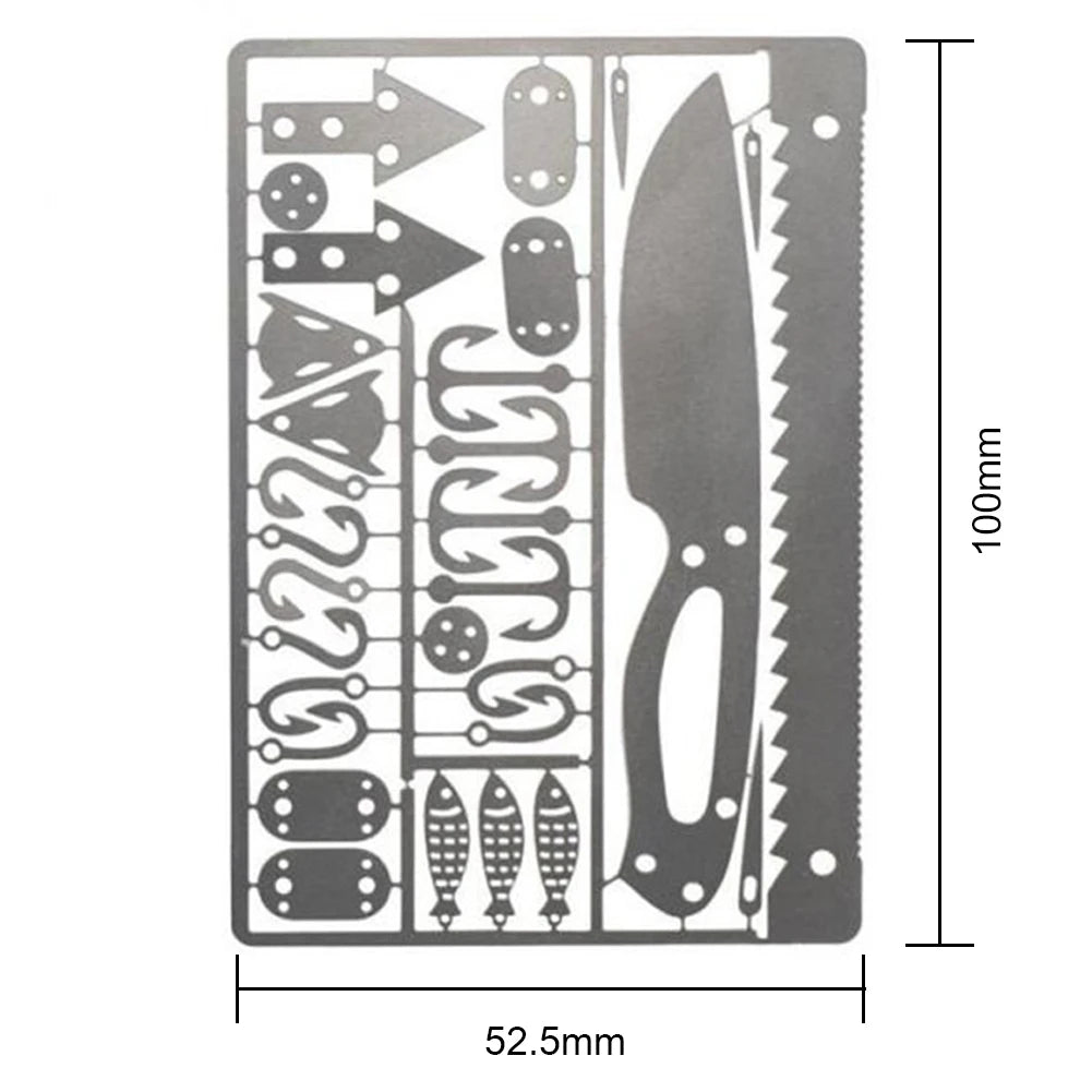 Portable Outdoor EDC Survival Fishing Hook Card
