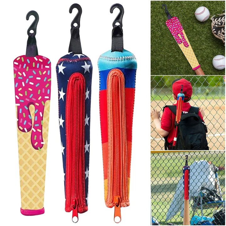 Zippered Cushioned Baseball Bat Handle Cover