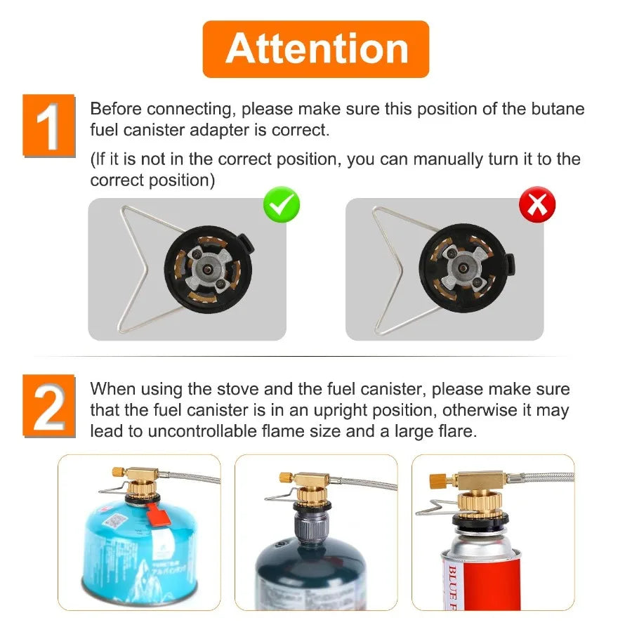 12000W Portable Camping Stove with Cassette Adapter