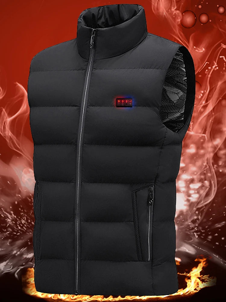 Unisex Heated Vest with 23 Heating Zones – USB Rechargeable