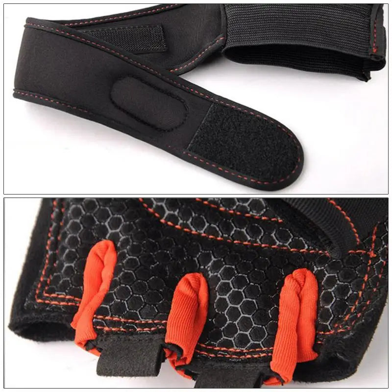 Heavy Duty Gym Training Gloves – Half Finger, Non-Slip, Wrist Support