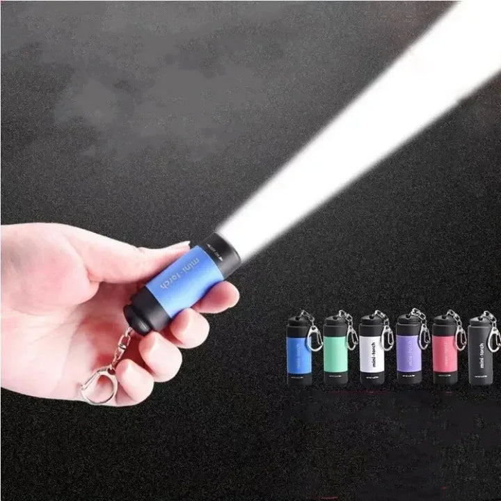 Mini LED USB Rechargeable Keychain Flashlight
