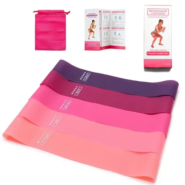 Portable Rubber Resistance Bands – Yoga, Pilates & Strength Training