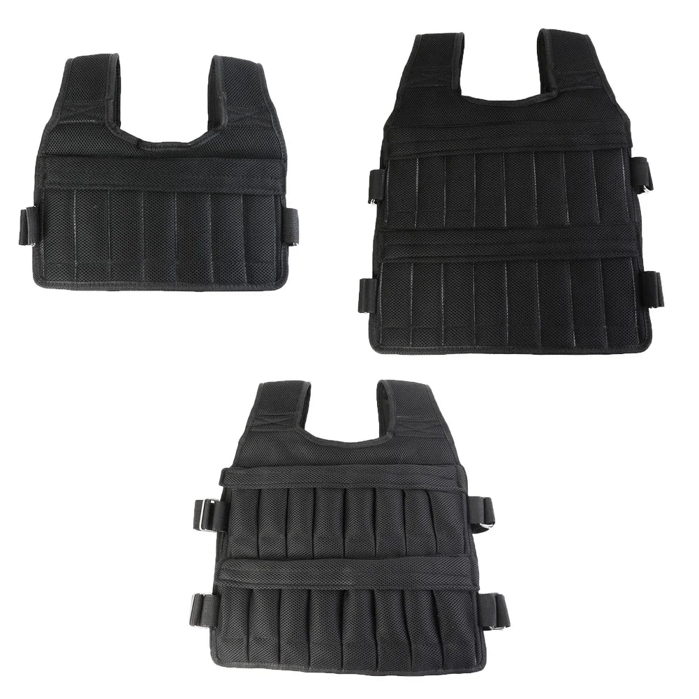Adjustable Weight Training Vest – Empty Fitness Jacket (3/15/35kg Capacity)