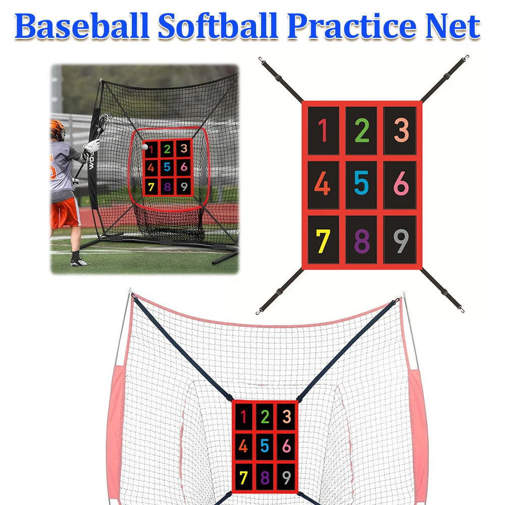 Baseball Softball Practice Net with Strike Zone Target