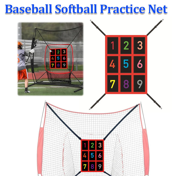 Baseball Softball Practice Net with Strike Zone Target