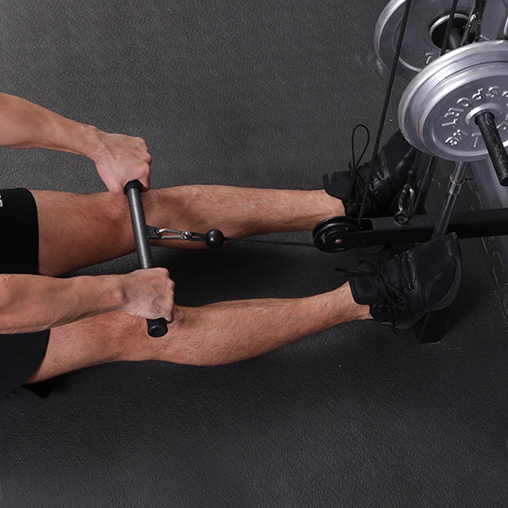 DIY Rotatable Steel Wire Rope Roller for Weight Training