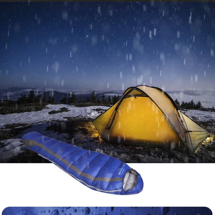 Winter Down Sleeping Bag - Lightweight Low-Temp Camping Bag