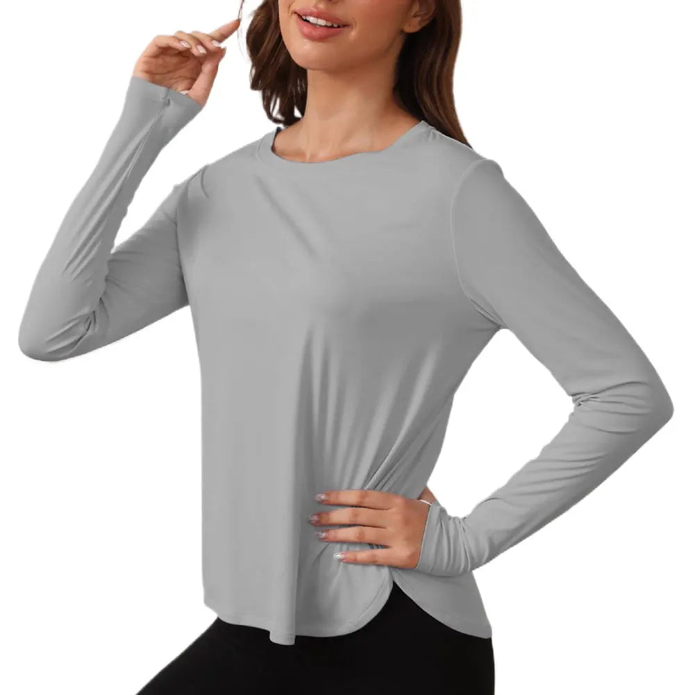 Women's Long Sleeve Sun Shirt – Quick Dry Workout Top