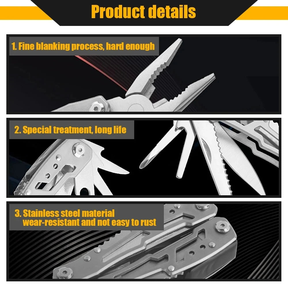 Outdoor Multitool Folding Survival Knife & Pliers