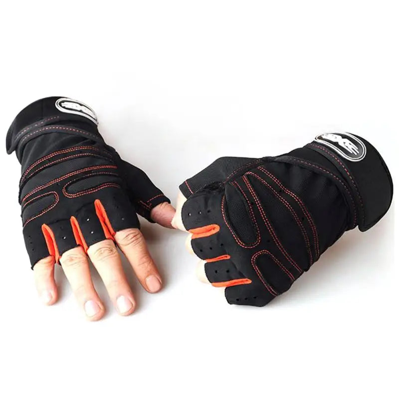 Heavy Duty Gym Training Gloves – Half Finger, Non-Slip, Wrist Support