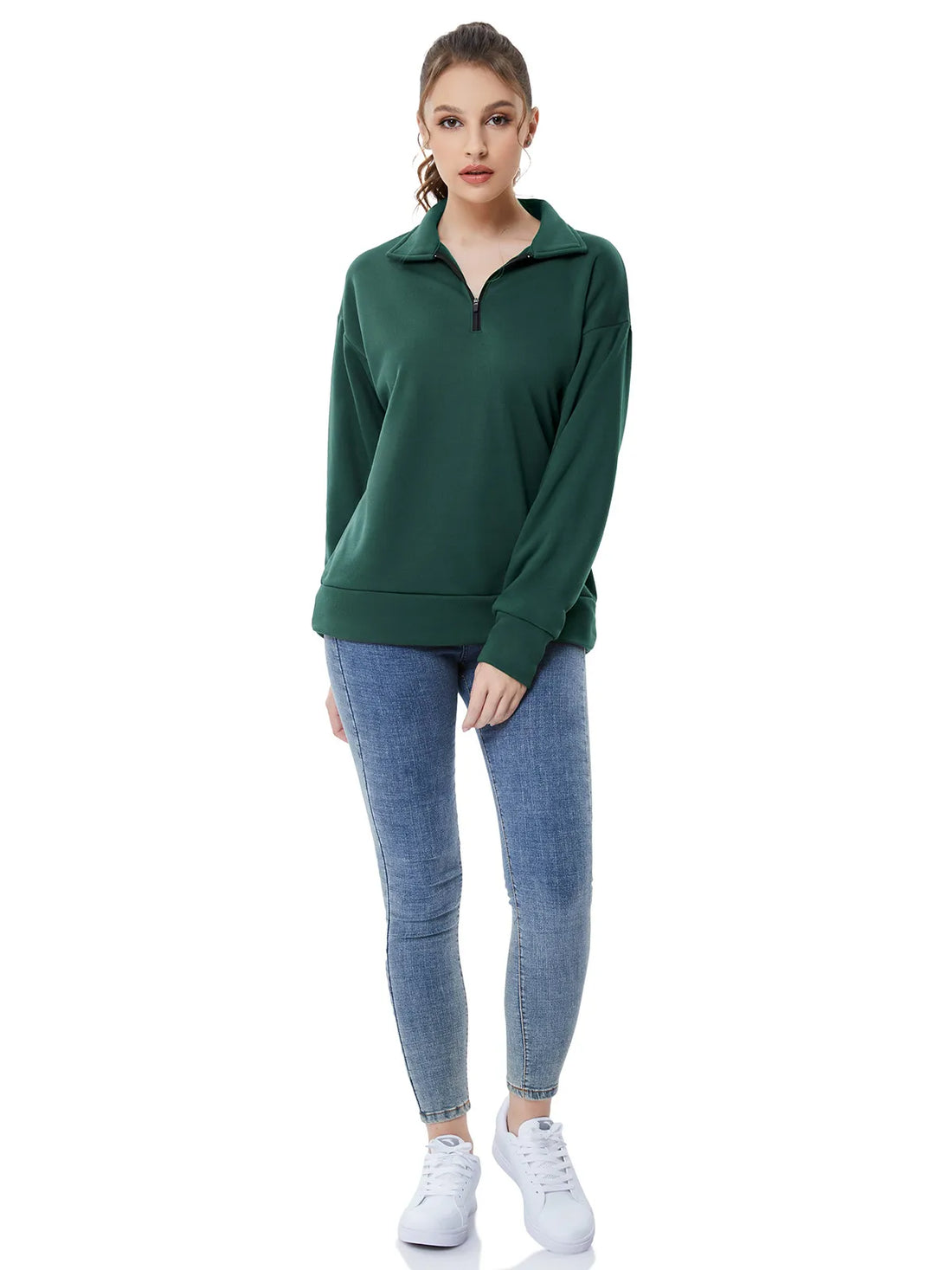 Women's Half-Zip Pullover Sweatshirt