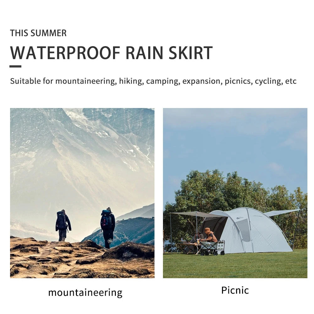 Waterproof Packable Rain Kilt Skirt for Hiking