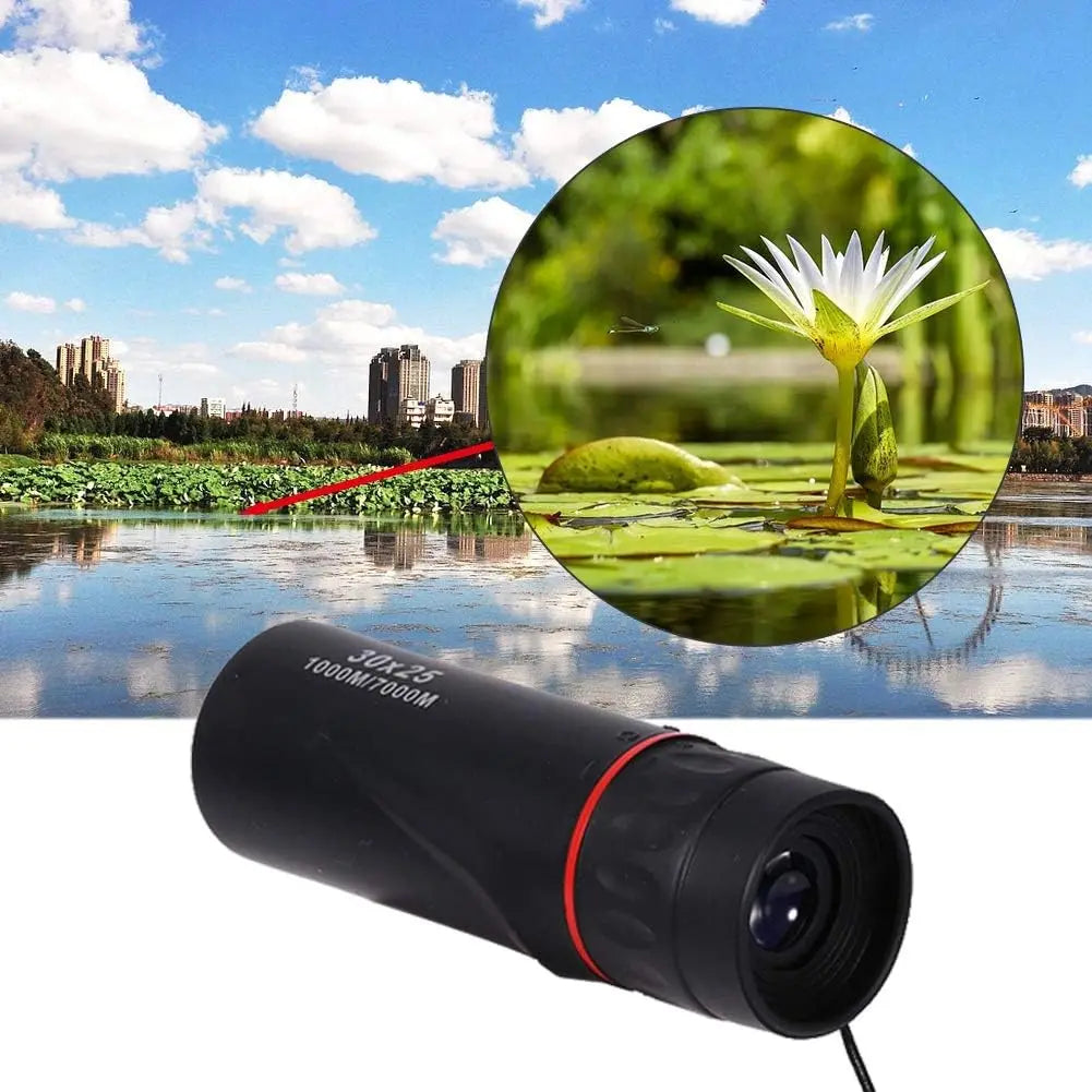 2000x25 HD Monocular Telescope with Phone Holder – Portable Outdoor Zoom Scope