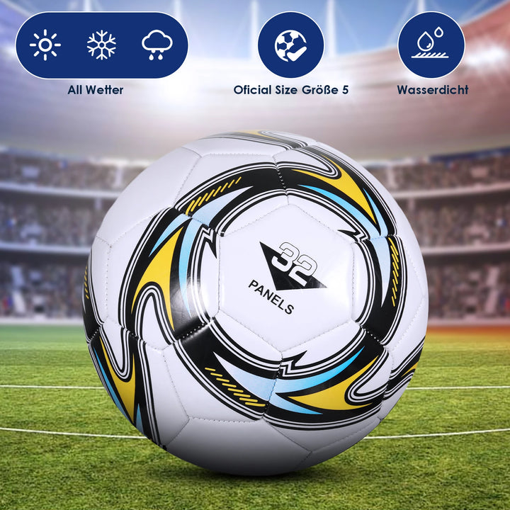 Official Size 5 World Football – PVC Machine Sewn