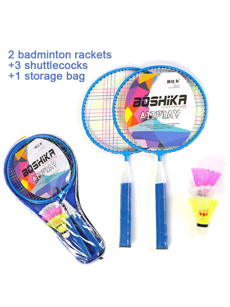 Kids Tennis & Badminton Racket Set – 1 Pair + Ball