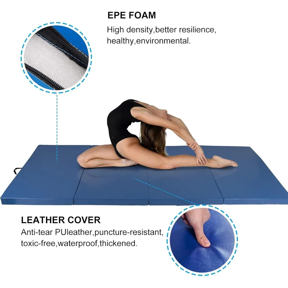 4'x10'x2" Folding Gymnastics Exercise Mat