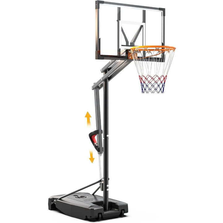 8.5ft Adjustable Portable Basketball Hoop with Wheels