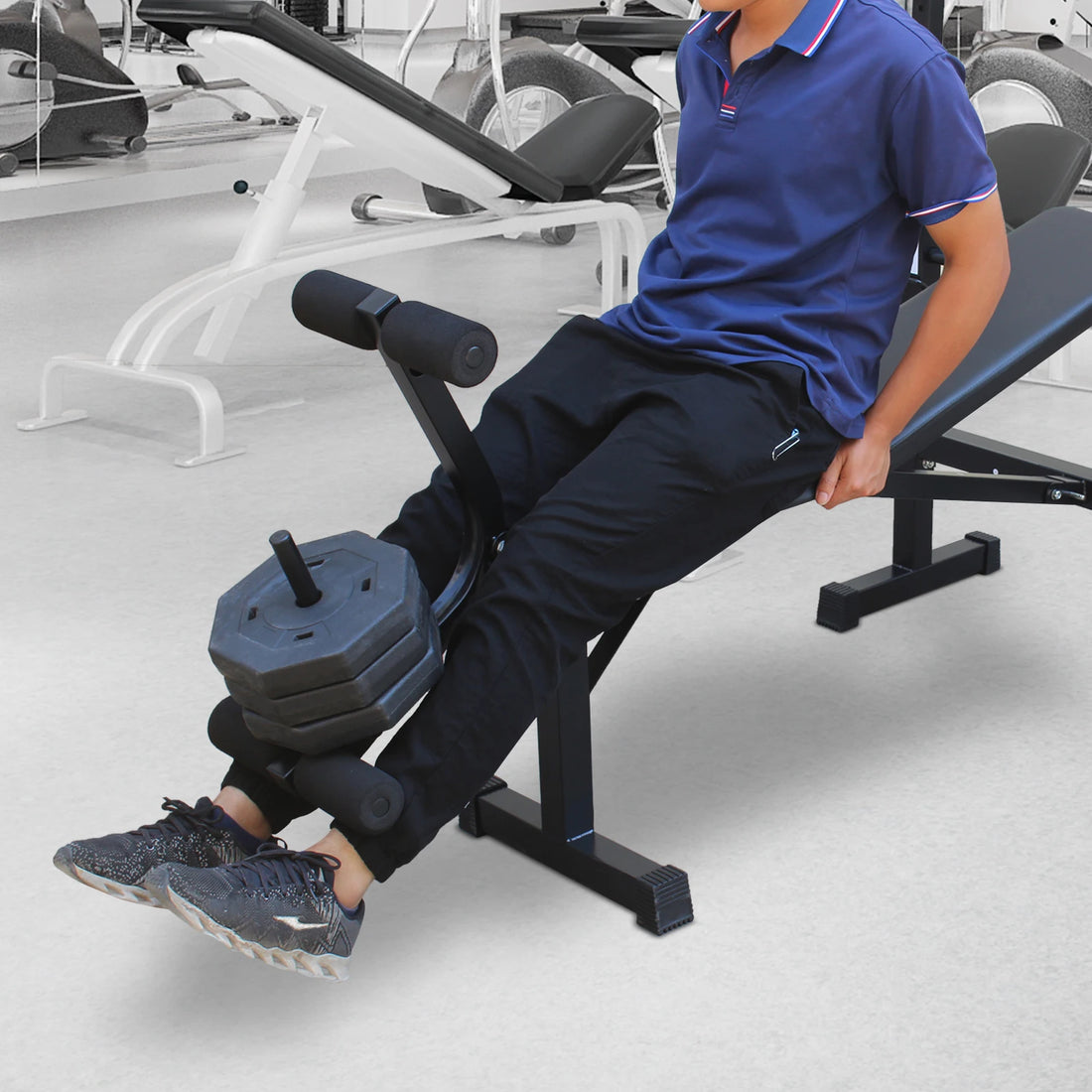 Weight Bench Press Set with Squat Rack – Home Gym Strength Training