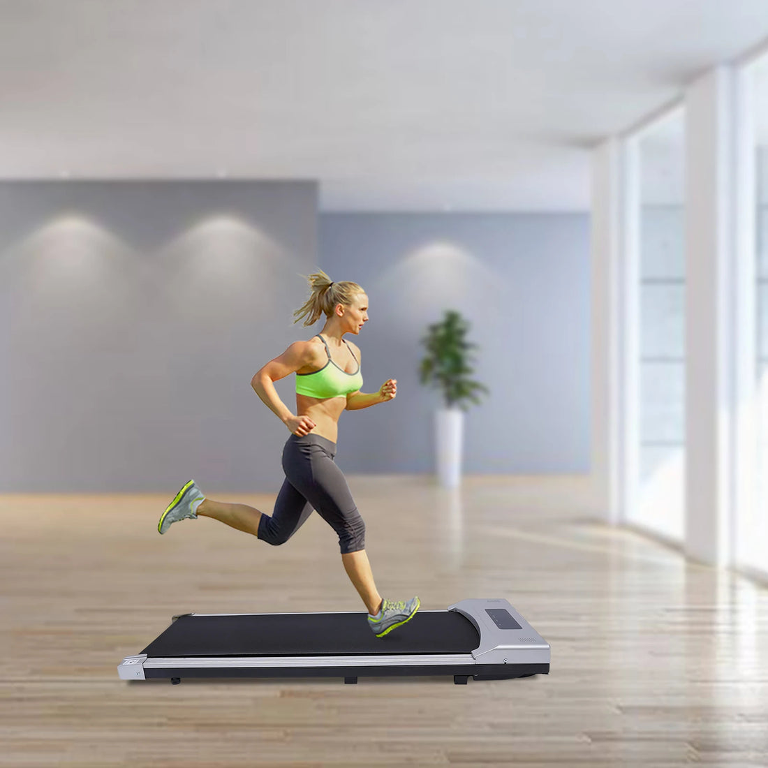 Electric Treadmill – 0.65–3HP LED Walking Pad with Remote Control