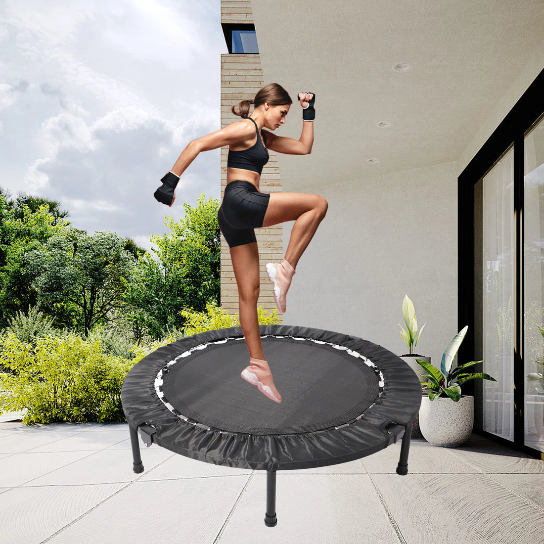 Foldable Mini Fitness Trampoline for Adults