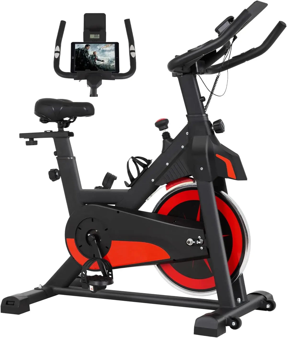 Fitness Training Bike with LCD Monitor & Cushioned Seat