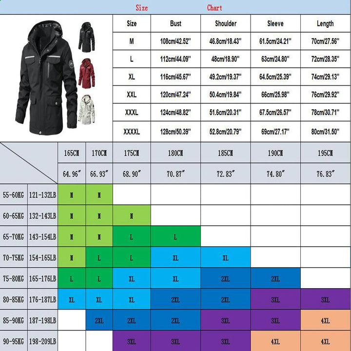 Plus Size Men's Windproof Outdoor Jacket